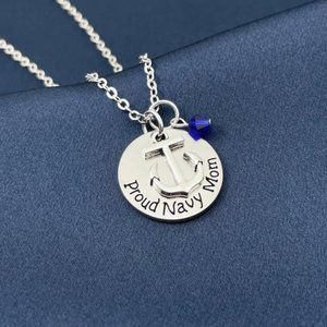 Proud Navy Mom Necklace